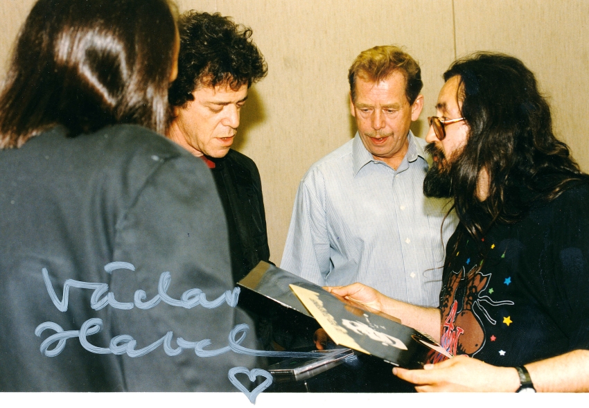 Lou Reed, Václav Havel, Karel Havelka. Zdroj: archiv pamětníka
