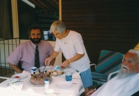 Father on the left, his wife in white, Jana´s brother, Munich, around 1996