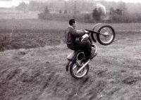 Jan Hlach during the motorcycle training. 