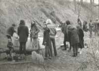 Exhibition at Šibenik in Uničov in about 1982. Photo by Petr Fráňa