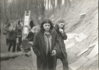 Exhibition at Šibenik in Uničov in about 1982. Photo by Petr Fráňa