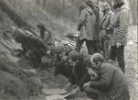 Exhibition at Šibenik in Uničov in about 1982. Photo by Petr Fráňa