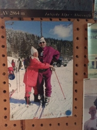 With her husband in Deštné in Orlické Mountains (2007)