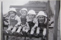 On the swing in the nursery, Barbora Stejskalová on the left