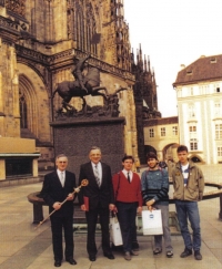 At the day of his rector appointment, with students and others