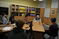 Natáčení rozhovoru s Janem Hrachem pro Příběhy našich sousedů