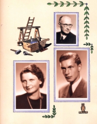 Miloš Panýr with his parents - a paper from the family chronicle