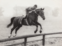 Anna's husband, Josef Sedlák, at races. 1970's