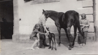 Anna's husband Josef and their daughter Jitka. 1975