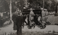 The military funeral of František Valert, the witness's father