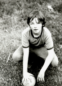 Petr alias Hraboš, football hope, 1975, photo: Zdeněk Hrabalík Snr.