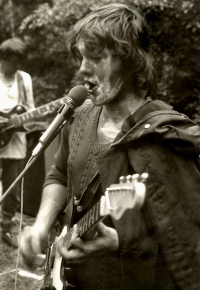 June 1985, Havlíčkův Brod / underground fest the first quarry / Under that watchtower, Hraboš / Photo: Rich. John or J. Frič