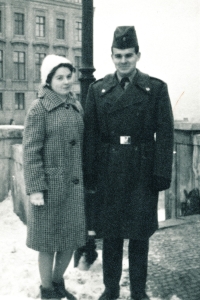 Antonín Poštulka at the army in Prague (1963)