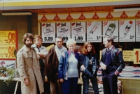 Visiting her brothers Jan and Ludvík Bodinek in West Germany, 1983