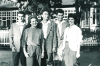 In high school in Zlín (1960)