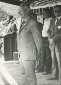 Dubček´s speech in the demonstration