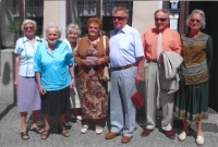 Litomyšl Gymnasium Class Meeting 2011; Eva Dušková (Freyová) second from left, Božena Skálová first from left