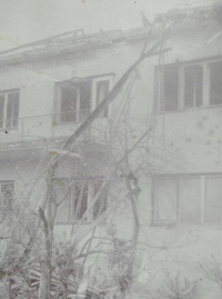 The Damborský family home after the bombardment, where in April 1945 the Špalek family hid 