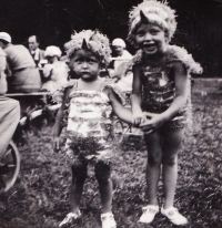 Sokol parade "The Chicks" - Eva with her brother Ivo