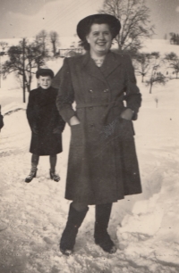 Mother Hana Zapadlová, née Havlíková, early 1950s