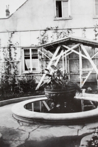 Swimming pool in the garden of the factory, where children used to swim