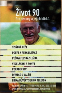 Bohuslav Douša as the face of the association "Zivot 90" 