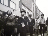 Protest parade of students of the Pardubice grammar school on November 21, 1989