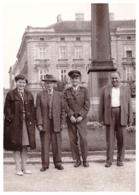 A part of the family who came to Škoda MB 1000 in the autumn of 1968 to see Miroslav Kučera to take an oath at the Border Guard
