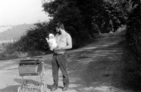 With his daughter Zdenka, 1985