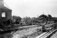 Borová Street in Plzeň - Doubravka in April1945, view of No. 38