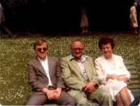 Son Jaroslav with his parents Eva and Jaroslav Šteklovi, Prague, 1980