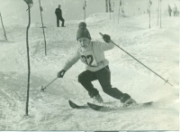 Jaroslav Zeman during ski races in the 1970s