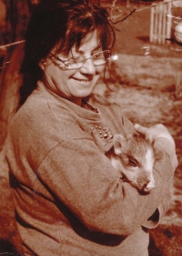 With a gifted wild boar Chrochtík at Košík, 2008