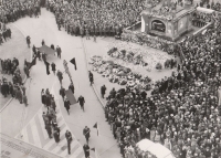 End of the gathering in honor of Jan Palach and his demise, 25 January 1969, Brno 