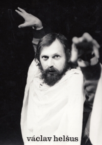 Václav Helšus in the production of Bajky, 1981