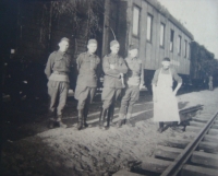 Daddy in a field kitchen, Romania 1944