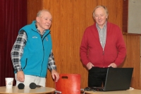 Ernest Zederbauer during a lecture about a road by the Lužnice river at the Czech Tourist Club 


