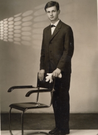 Václav Helšus during the ballroom dancing training, 1960s