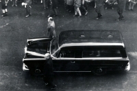 Hearse carrying Jan Palach´s coffin. Photo taken by Dalibor Gut