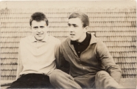 On the roof of Tyl House, 1960s