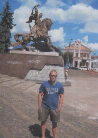 The witness’s grandson Filip in Dubno, Volhynia, 2018