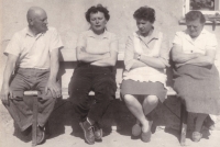 From the left: the witness, sister Jindřiška, wife Eliška, mother Marie - 1962