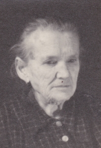 Grandmother Antonie Beranová, Sedlčánky, around 1956