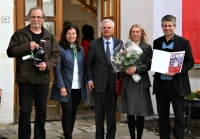 Hubert Roiß as chairman of "Mühlviertler museum street" (1996–2019) with the team of the Regional Museum in Český Krumlov