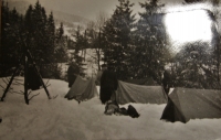 Winter camp in Konečná (the Beskids) - snow calamity, waking up in the morning 