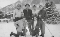 Peter Stark at the Chopk with his friends, year 1958 