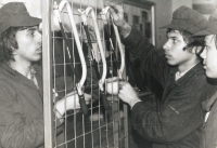 Vladimír Vyskočil během studií na hodonínském učilišti, 1973