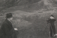 Little Ivo with his father in Šárka, Prague 6