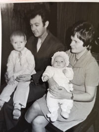 Bohumíra and her husband together with their children