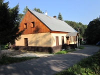 The former school building in Velké Vrbno (Gross-Würben), one of the two original pre-war buildings still standing today